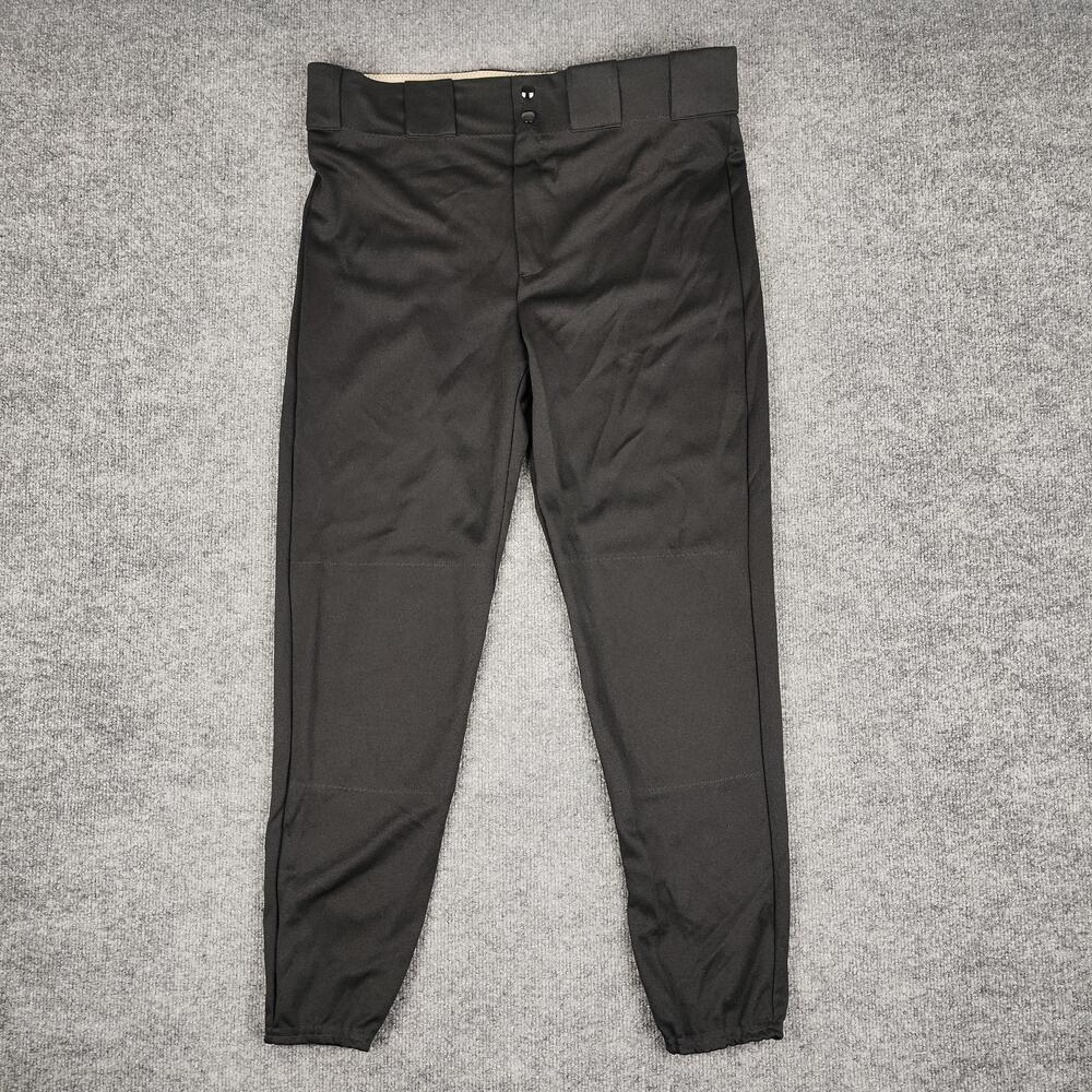 Eagle USA Pants Mens 36x29 Black Baseball Jogger Zip Hem Pockets Polyester